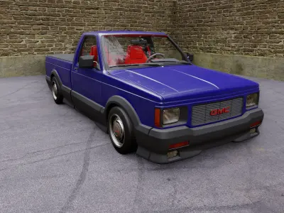 GMC syclone Low-poly 3D model