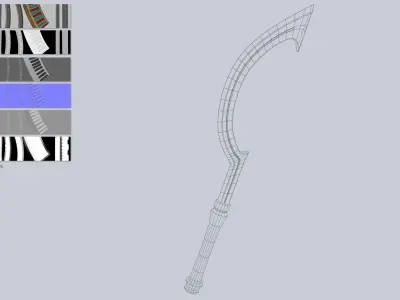 Anubis blade Low-poly 3D model