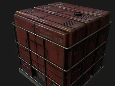 Industrial Boxes Free low-poly 3D model