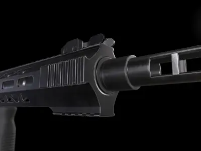 AR15 Rifle Low-poly 3D model
