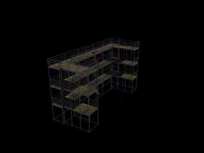 scaffold tower 02 3D model