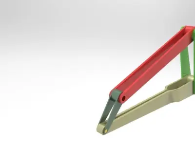 Four bar chain mechanism 3D model