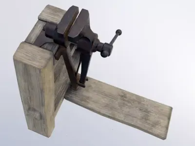 Blacksmiths Vice Low-poly 3D model