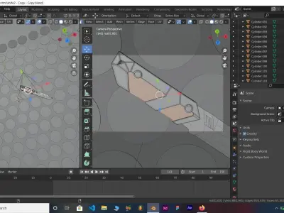Lowpoly Single edge modern military Knife Low-poly 3D model