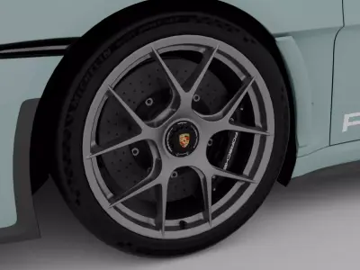 Porsche 911 ST 2024 High Detail Game Ready Cinematic Low-poly 3D model