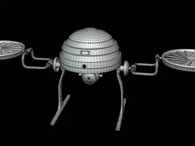 Droid Drone Low-poly 3D model