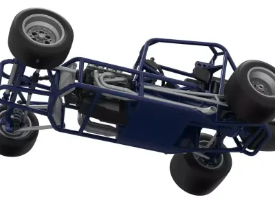 Pavement Silver Crown Car Base Version 2 Scale 1 to 25 3D print model