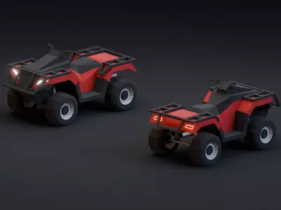 ATV Quad Bike Low-poly 3D model purchase