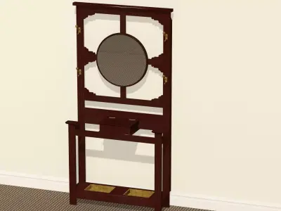 Antique Hat Rack or Hall Stand 3D model
