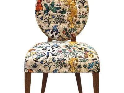 Dining Chair Low-poly 3D model