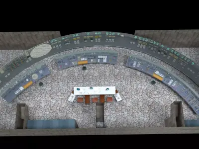 Chernobyl control room Unit 4 3D model