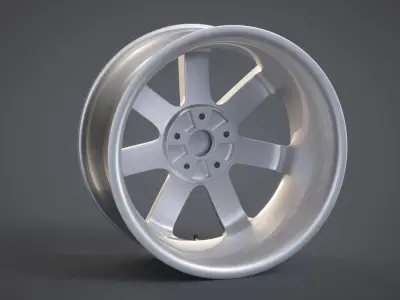 Audi TT Alloy Wheel PBR 3D model