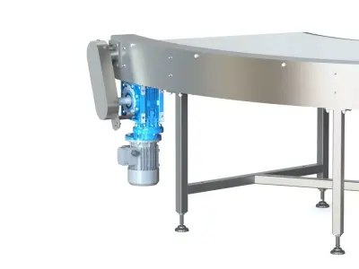 90 Degree Turning Belt Conveyor 800mm  Industrial CAD Model 3D model