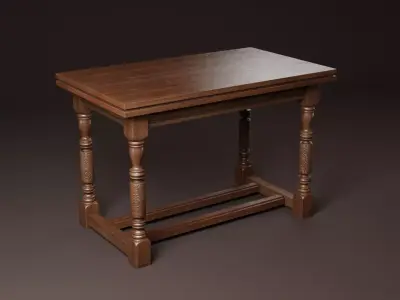 PBR lowpoly desk Low-poly 3D model