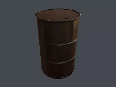 Oil drums PBR Low-poly 3D model