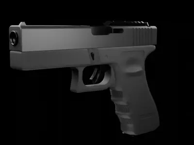 Glock-17 Low-poly 3D model