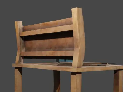 Workbench Low-poly 3D model purchase