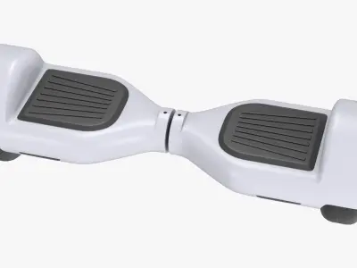 Self-Balancing Smart Scooter Electric Hoverboard 3D model