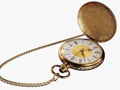 Vintage Pocket Watch Free 3D model