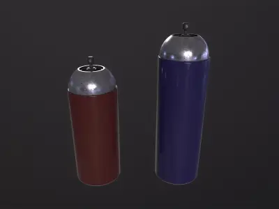 Spray Cans 3D Model Low-poly 3D model