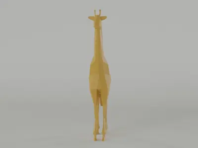 Low Poly Giraffe Free low-poly 3D model