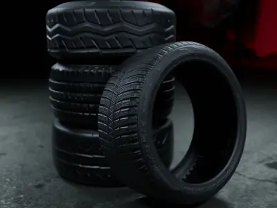 Tire Model Pack V1 Low-poly 3D model