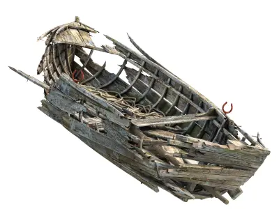 broken boat 3D model