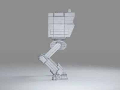 walker mecha  Low-poly 3D model