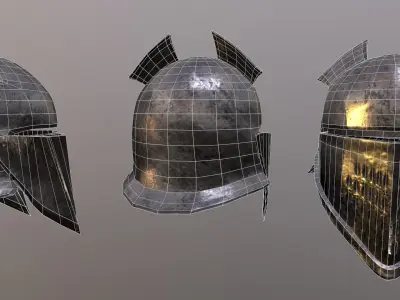 orcish helmet Low-poly 3D model