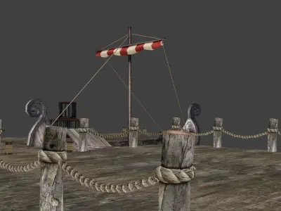 Viking port 3D model