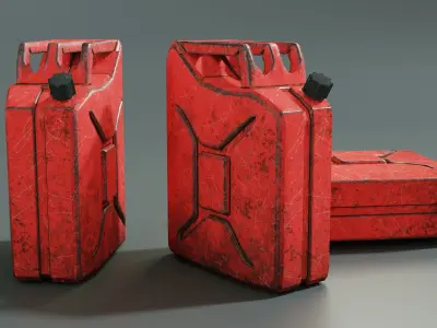 Gas Can Low-poly 3D model shop