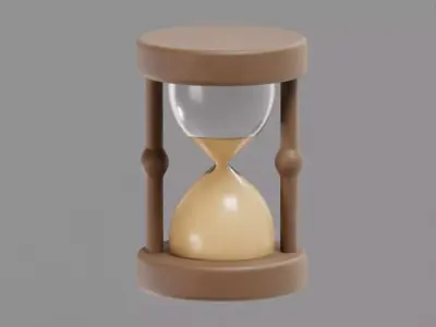 Hour Glass Low-poly 3D model