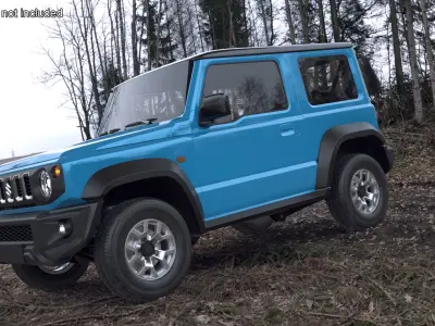Suzuki Jimny 2025 Three Door SUV Blue 3D model