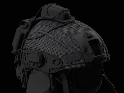Crye Precision AirFrame Cover Cutout Low-poly 3D model