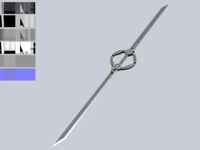 Twinblade Low-poly 3D model get
