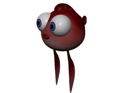 Red Fish Cartoon 3D model