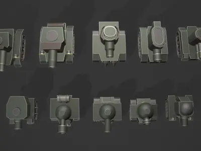 Stylized Cartoon Panzer Low-poly 3D model
