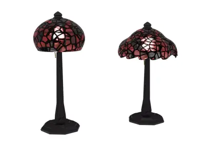 Stained Glass Lamps - RedBlack 3D model