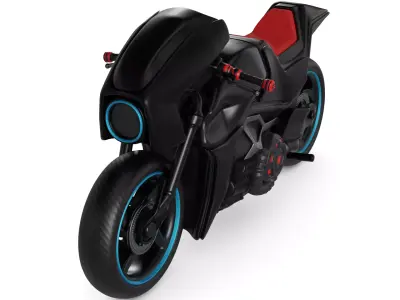 Cafe Racer Motorcycle 3D model 4