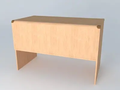 Indiana Red Pine Desk 3D model