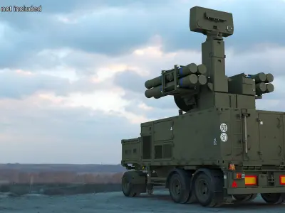 Crotale NG Air Defense Missile System 3D model