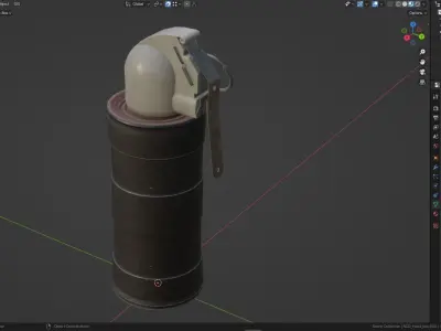 MILITARY Game Ready Soviet GRD Smoke Grenade Low-poly 3D model