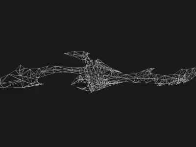 Futuristic Sword Low-poly 3D model 14