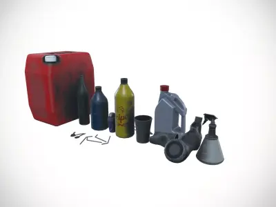 Plastic Can Bottles Funnel  3D model