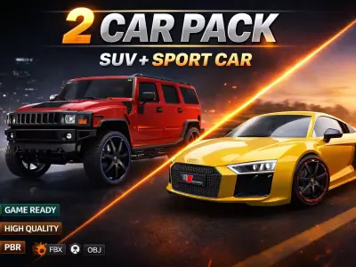 High Quality SUV  with interior 3D Model Pack