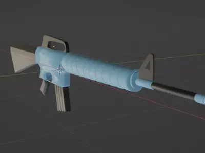 Low poly machine gun  Free low-poly 3D model