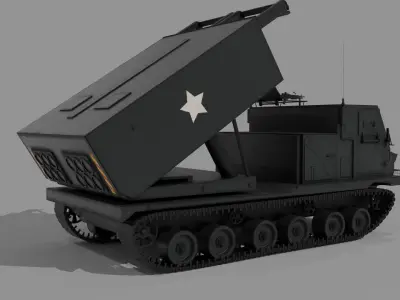 mrls rocket artillery 3D model