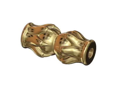 Mirrored 6 carved claw bead bracelet charm and pendant 3D print model