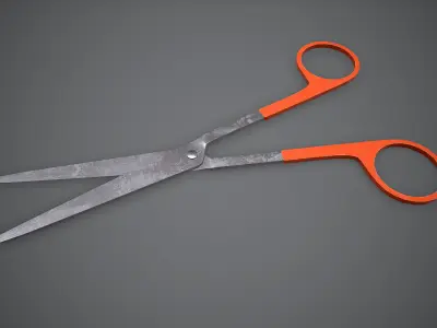 Old Scissors Low-poly PBR Free low-poly 3D model