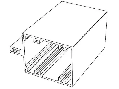 Aluminum Extruded Intermediate Horizontal  Mullions MOD AL-056cw Low-poly 3D model